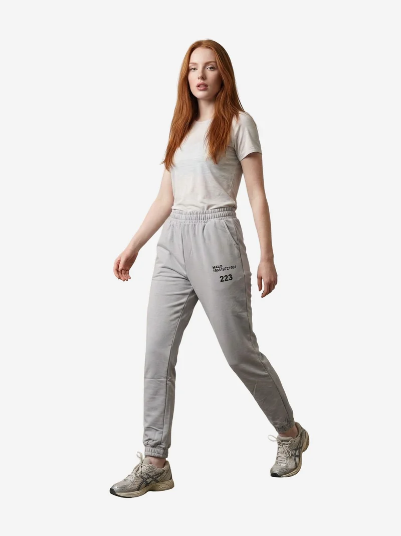 MY FASHION Mid-Waist Printed Cotton Lycra Joggers