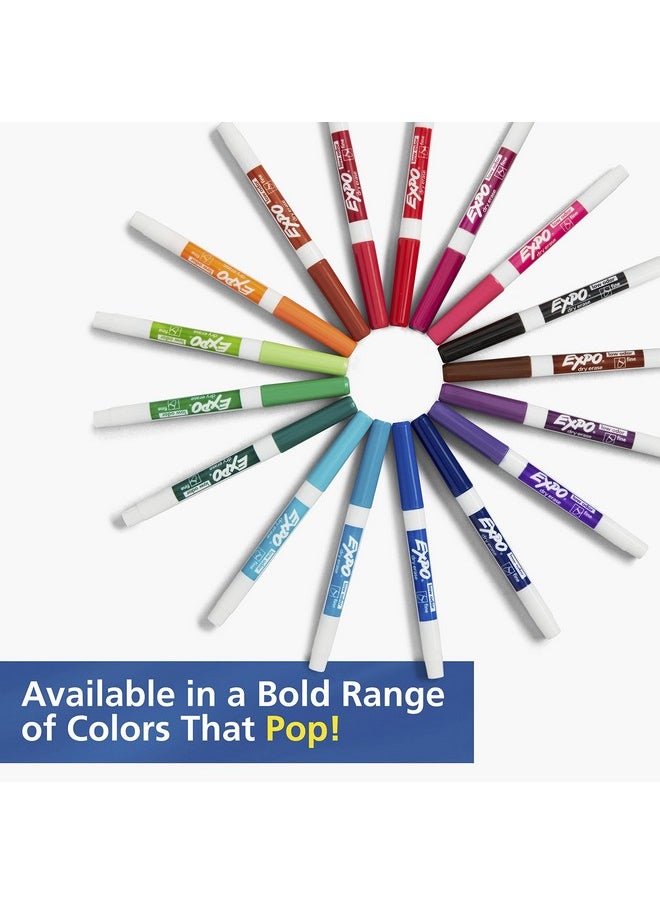 Expo EXPO Low Odor Dry Erase Markers, Fine Tip, Assorted Colors, 12 Count  - Image 5