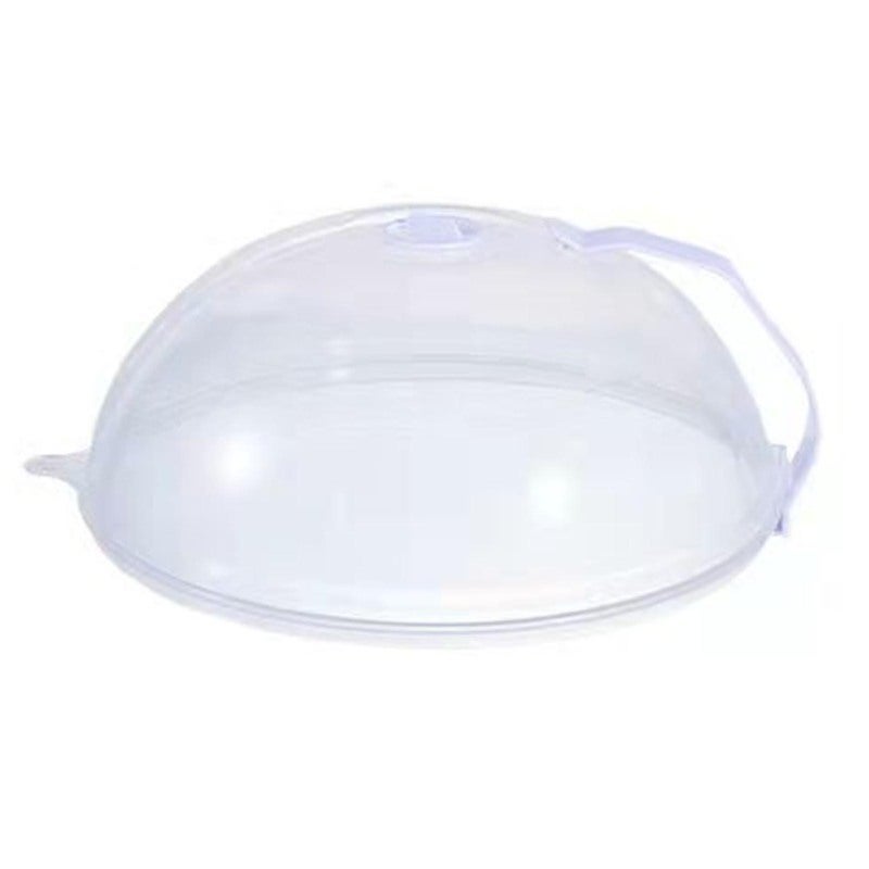 Microwave Splatter Cover: Clear Heat Resistant Plastic With Vent Hole & Handle - Multi-Use Microwave Lid for Home Kitchen Food Heating, Storage - Image 1