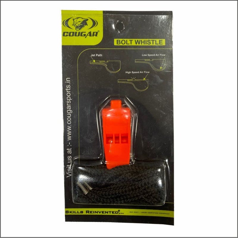 Cougar PEALESS Bolt Whistle (Pack of 10)|| High Frequency Trill || Innovative Air Stream Design || Plastic Whistle for Football Sports Lifeguards Survival Emergency Training (Multicolour-10) - Image 3