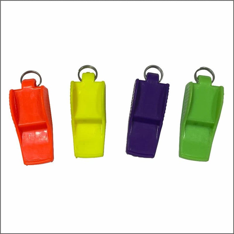 Cougar PEALESS Bolt Whistle (Pack of 10)|| High Frequency Trill || Innovative Air Stream Design || Plastic Whistle for Football Sports Lifeguards Survival Emergency Training (Multicolour-10) - Image 1