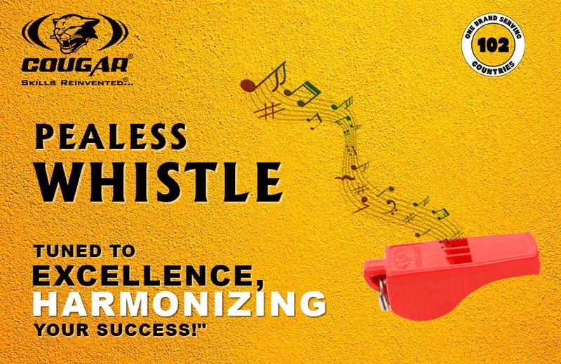 Cougar PEALESS Bolt Whistle (Pack of 10)|| High Frequency Trill || Innovative Air Stream Design || Plastic Whistle for Football Sports Lifeguards Survival Emergency Training (Multicolour-10) - Image 5