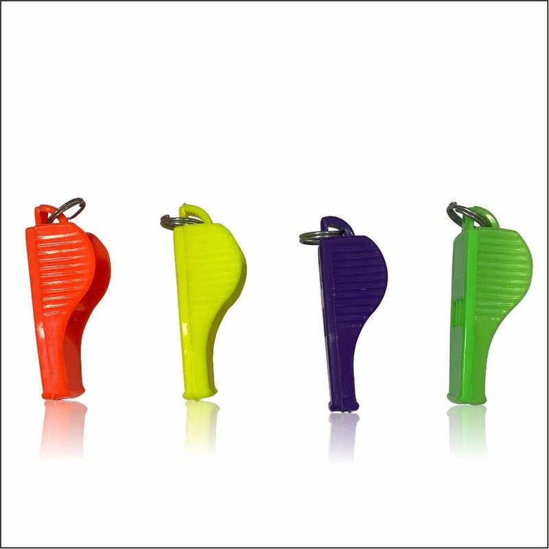 Cougar PEALESS Bolt Whistle (Pack of 10)|| High Frequency Trill || Innovative Air Stream Design || Plastic Whistle for Football Sports Lifeguards Survival Emergency Training (Multicolour-10) - Image 4