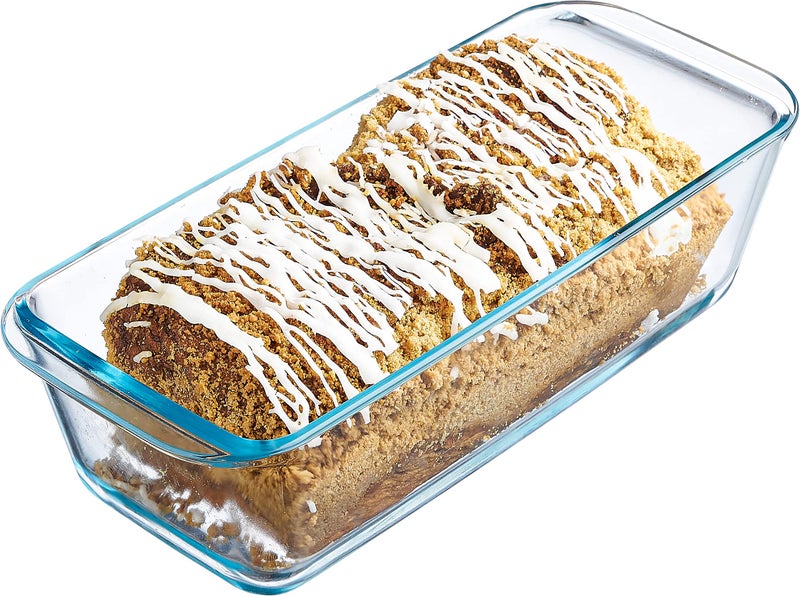 SIMAX Glassware Classic 1.5 Quart Loaf Dish, Glass Loaf Pan, Heat, Cold and Shock-Proof Borosilicate Glass, Made in Europe, Dishwasher Safe, 11â€ x 4.8â€ x 3â€ - Image 1