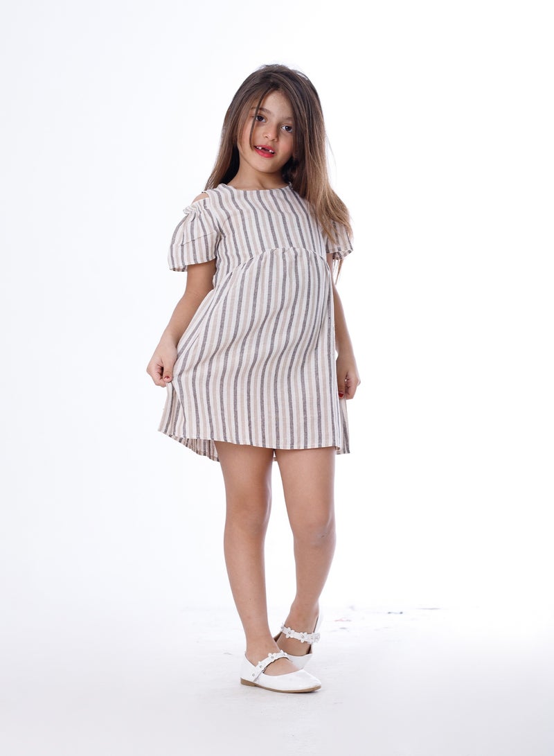 BEBO Girls Dress Beige  - Image 1