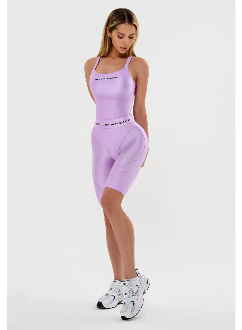 Bona Fide Juicy Lilac Juicy High Waist Gym Shorts for Women for Women | Best Price UAE
