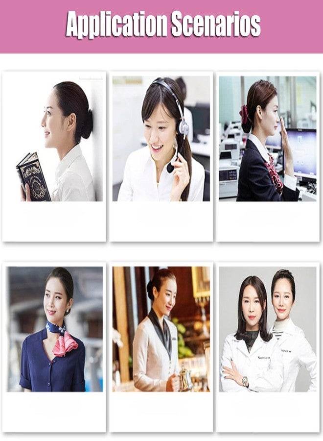 Elandy Women Ribbon Bowknot Hair Snood Net Barrette Clips Bun Cover Hairnet French Bow Hair Accessories for Bank Clerk Air Hostess (Black) - Image 4