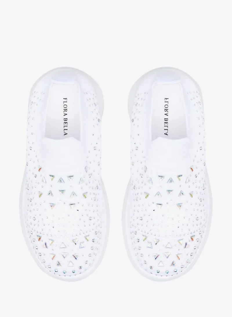 فلورا بيلا من شو إكسبرس حذاء رياضي بناتي سهل الارتداء مزين بأربطة سحب