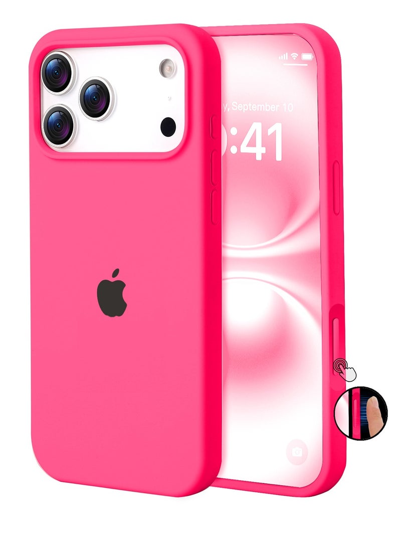 أوللاي آيفون 17 برو ماكس كيس واقي، مادة السيليكون، مقاومة للصدمات مع حماية عدسة الكاميرا وتغطية زر التحكم، غطاء واقي مضاد للصدمة الهاتف المحمول، متوافق مع إكسسوارات MagSafe - Image 1