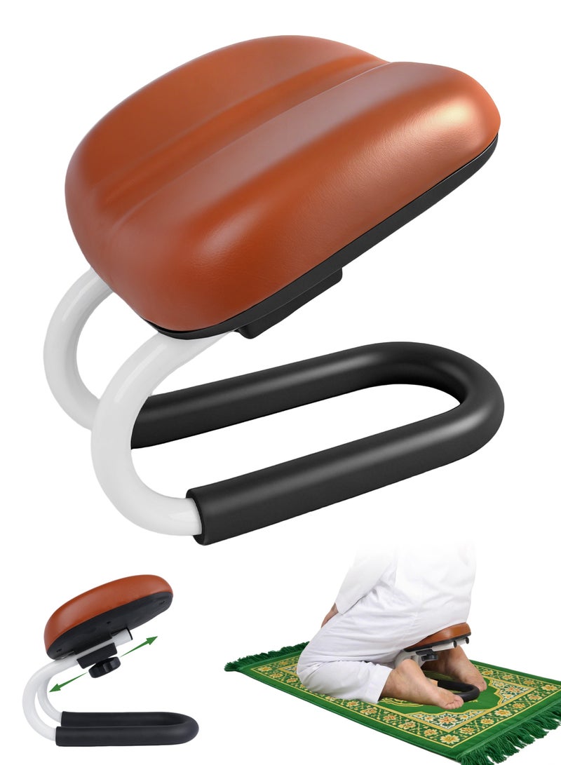 نكومي المقعد السجدي للصلاة | مقعد سجدة قابل للتعديل في الارتفاع مع غطاء مضاد للانزلاق، كرسي التأمل، تصميم أنثروبولوجي لتحقيق وضعية صلاة مريحة، كرسي التأمل لجلسة التأمل، كرسي السجود للركوع والسجود - Image 1