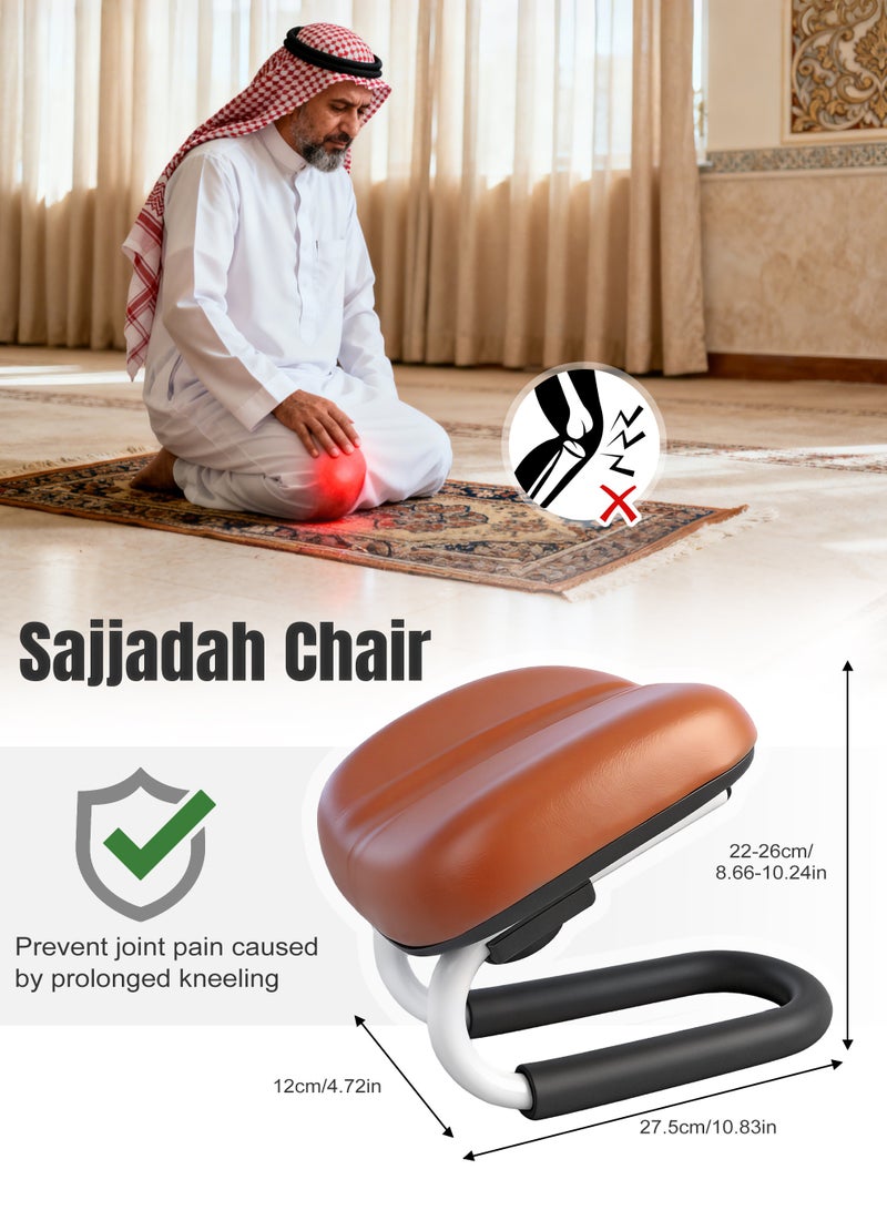 نكومي المقعد السجدي للصلاة | مقعد سجدة قابل للتعديل في الارتفاع مع غطاء مضاد للانزلاق، كرسي التأمل، تصميم أنثروبولوجي لتحقيق وضعية صلاة مريحة، كرسي التأمل لجلسة التأمل، كرسي السجود للركوع والسجود - Image 4