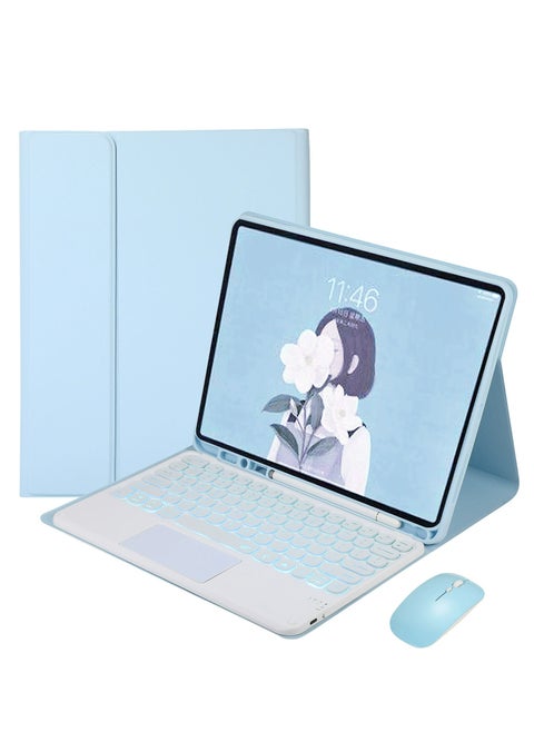 Touchpad Keyboard Case for iPad 10th Generation Case (10.9 inch 2022) / iPad 11th Generation(11 inch 2025) Backlit Multi Touch Trackpad Flip Stand Case with Pencil Holder