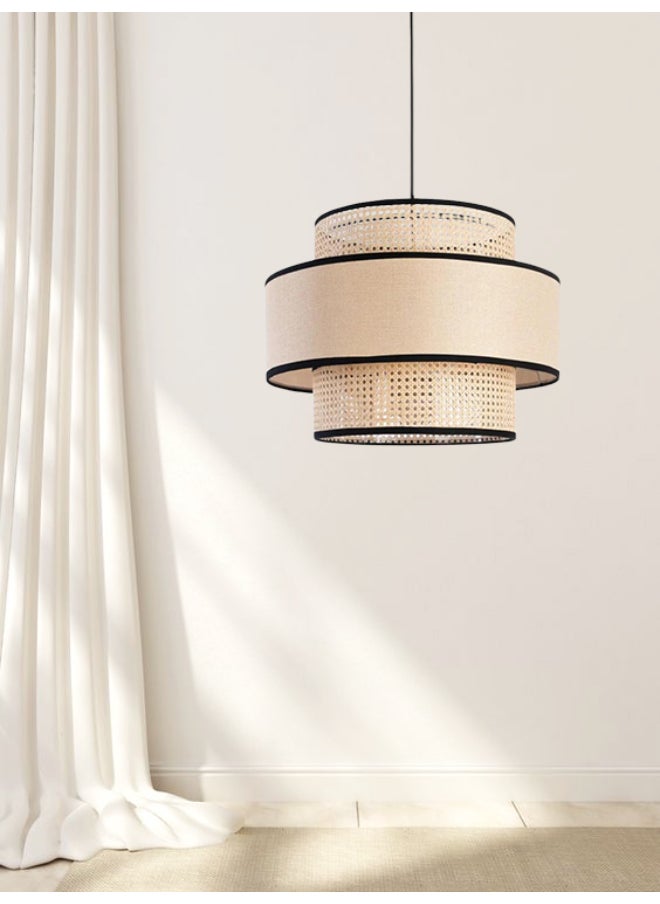 tbshomelamp Rattan-Boho Celling Lighting Beige  40x40 cm 