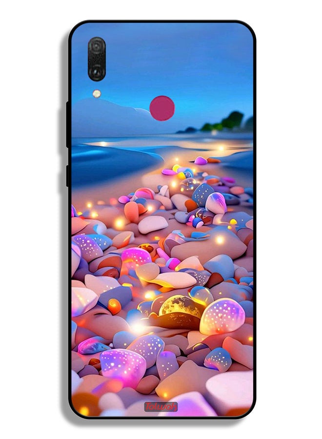 Tolwak Huawei Y9 (2019) Protective Case Cover Stones Art - Image 2