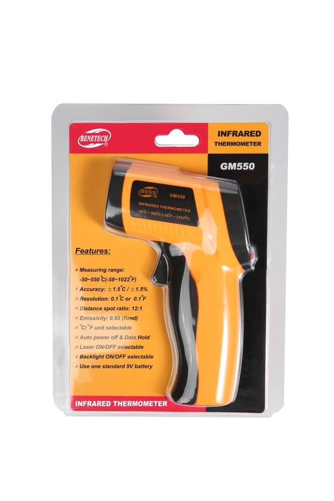 بينيتيك مقياس حرارة بالأشعة تحت الحمراء GM550، نطاق درجة الحرارة: من -50 إلى 550 درجة مئوية. - Image 5