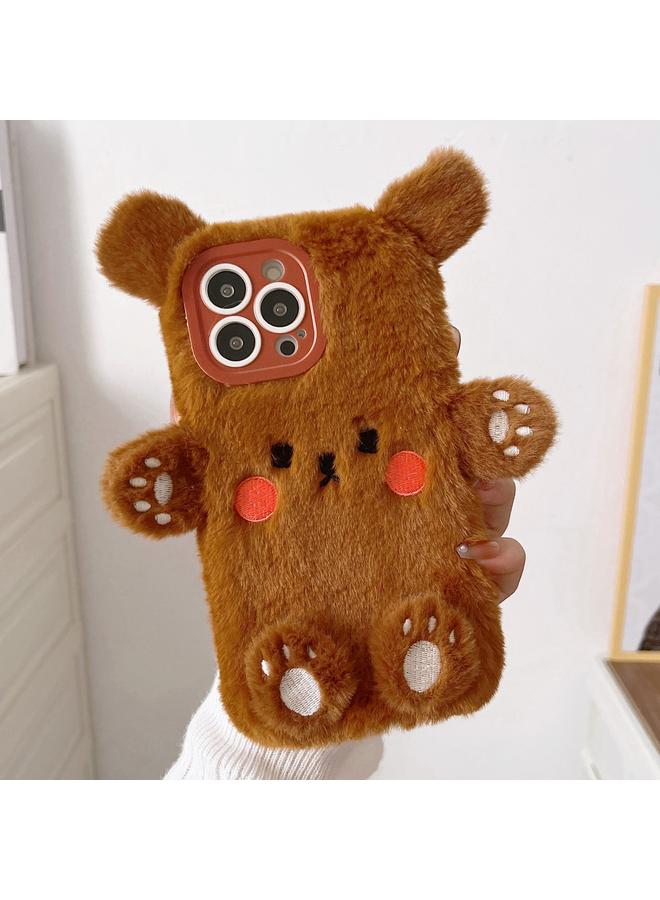 S-TOP Case For iPhone 16 Pro Max 3D Smiling Little Bear Plush Phone Case - Image 1