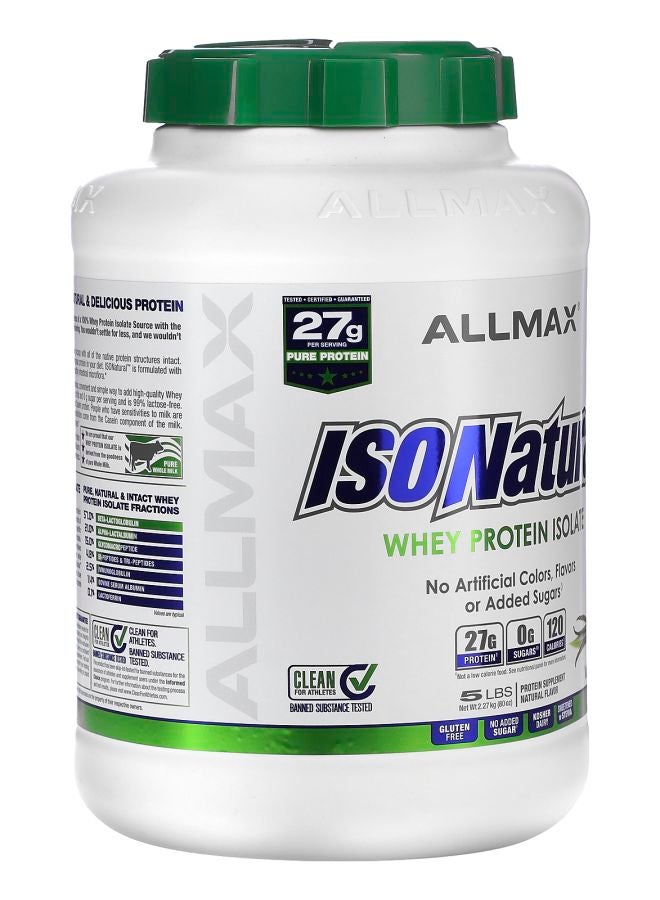 Allmax آيسوناتشورال™ بروتين مصل اللبن المعزول بنكهة الفانيليا 5 أرطال (2.27 كجم) - Image 2