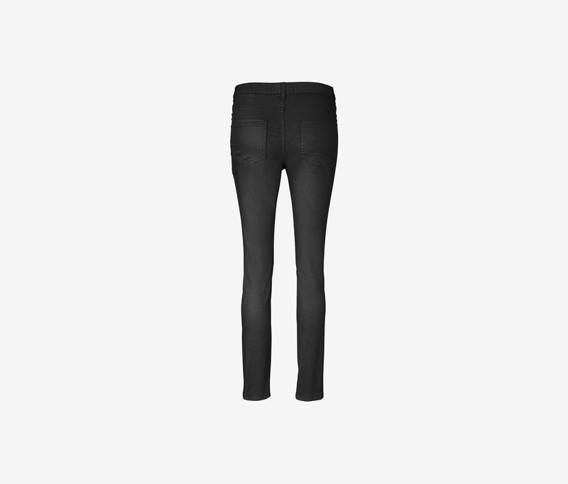 Tchibo Women Regular Fit Plain Striaght Leg Pants, Black  - Image 4