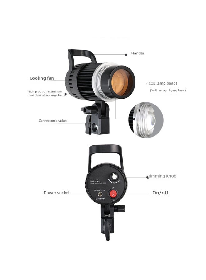 Photography Fill Light Live Room Always Bright Sun Light Portrait Clothing Video Soft Light Studio Lighting Light-Specifications:J-50S (double Color Temperature Focusing Model) + Burst Flash Mode  - Image 4
