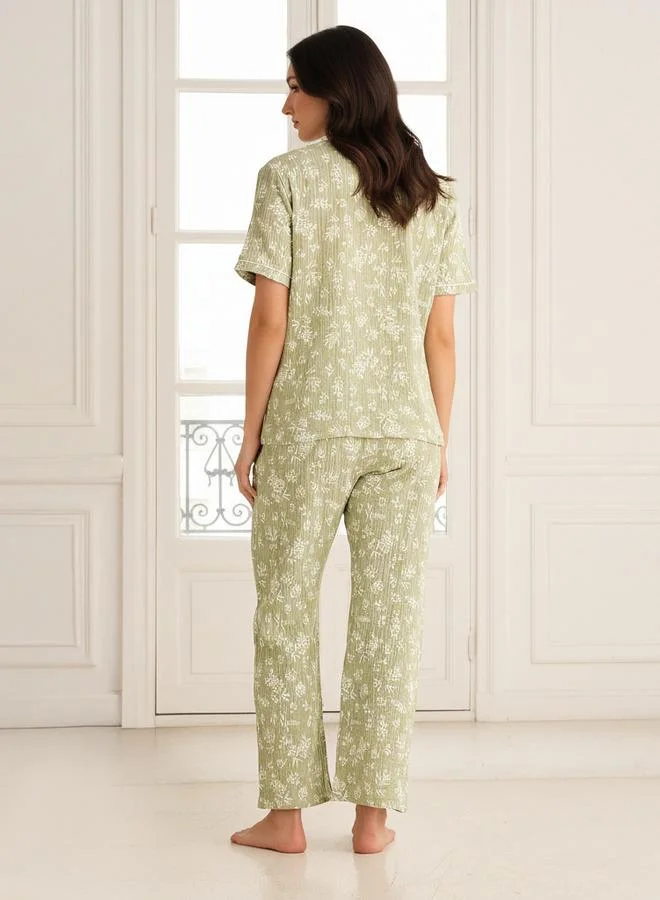 Splash FAV Maternity Pyjama Set Shirt & Pants Cotton
