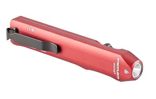 Streamlight 88814 Wedge 1000Lumen Max 300Lumen Standard 1200Candela Flat Everyday Carry Flashlight Includes USBC Cable and Lanyard Red - Image 1