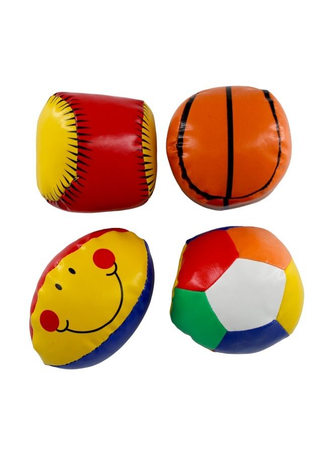 4 Pc Squeezy Stress Relief Soft Balls Playset For Kids - Image 1