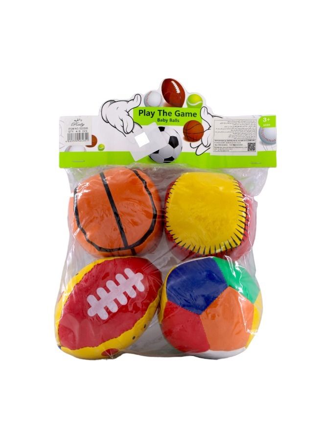 4 Pc Squeezy Stress Relief Soft Balls Playset For Kids - Image 3