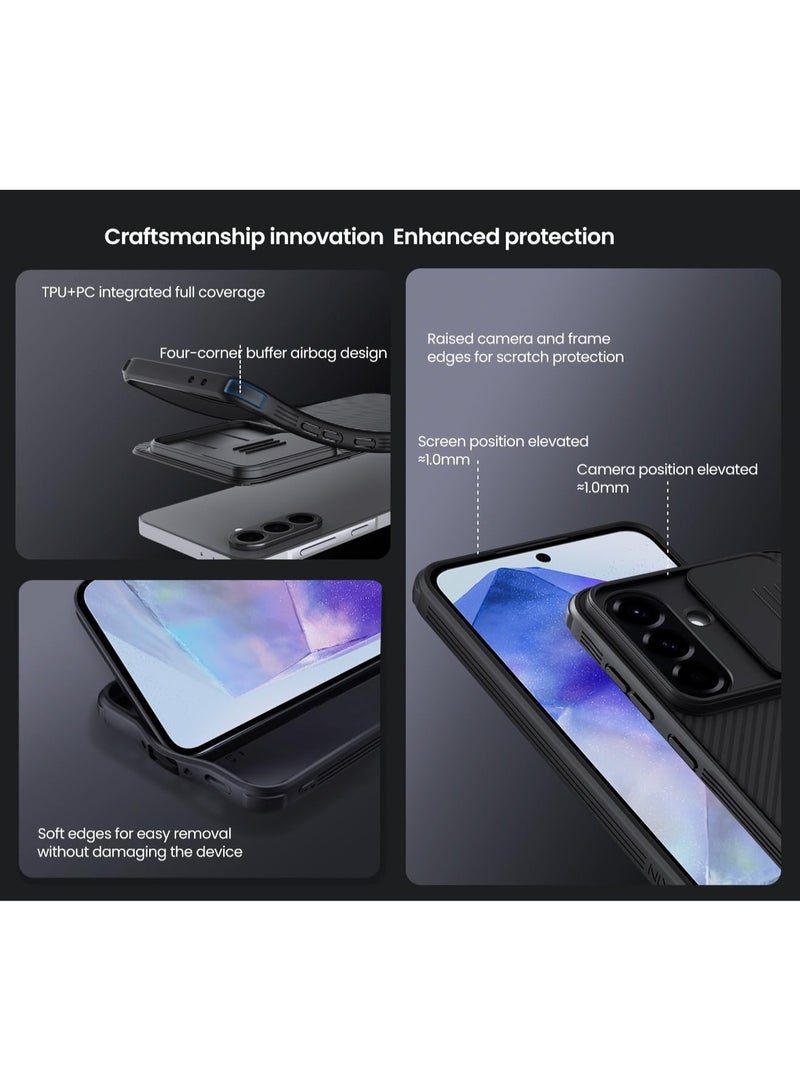 Nillkin Case Cover CamShield Pro Case With Slide Camera For Samsung Galaxy A36 (Black) - Image 2