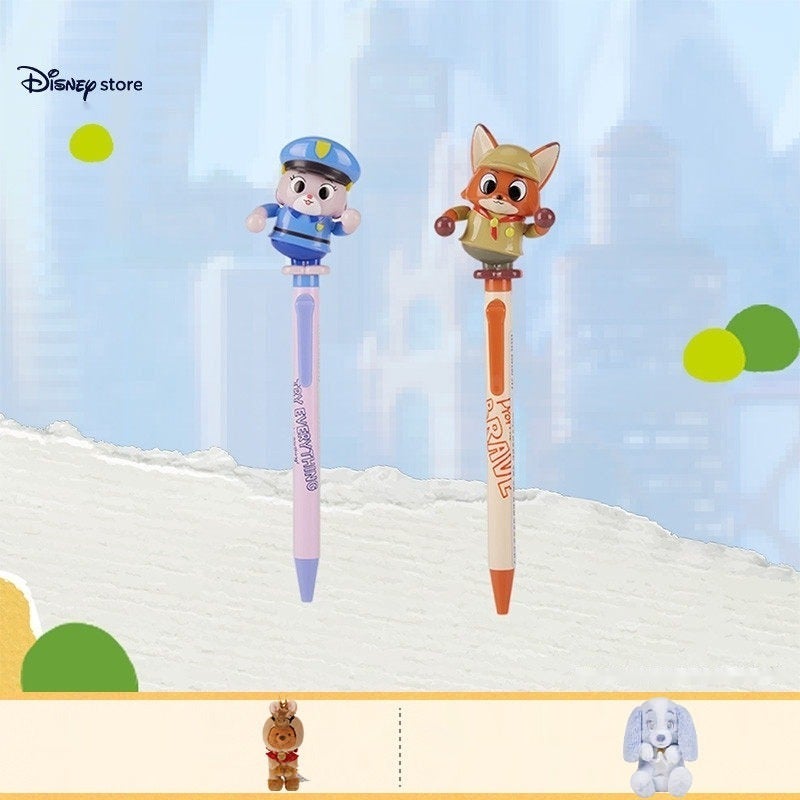 Disney Official Zootopia Little Dream Judy Nick Ballpoint Pen - Office Stationery Birthday Gift - Image 1