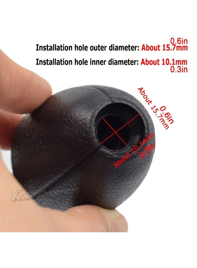 Manual Transmission Gear Shift Knob 4 Speed ABS Black Orange Accents Automotive Interior Accessory - Image 2