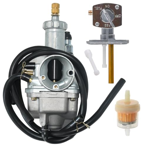 Rebuiman KLF220 Carburetor for Kawasaki Bayou 220 1988-2002，for Bayou 250 KLF250 2003-2011 Carb with Fuel Filter and Fuel Gas Petcock Valve Switch - Image 1