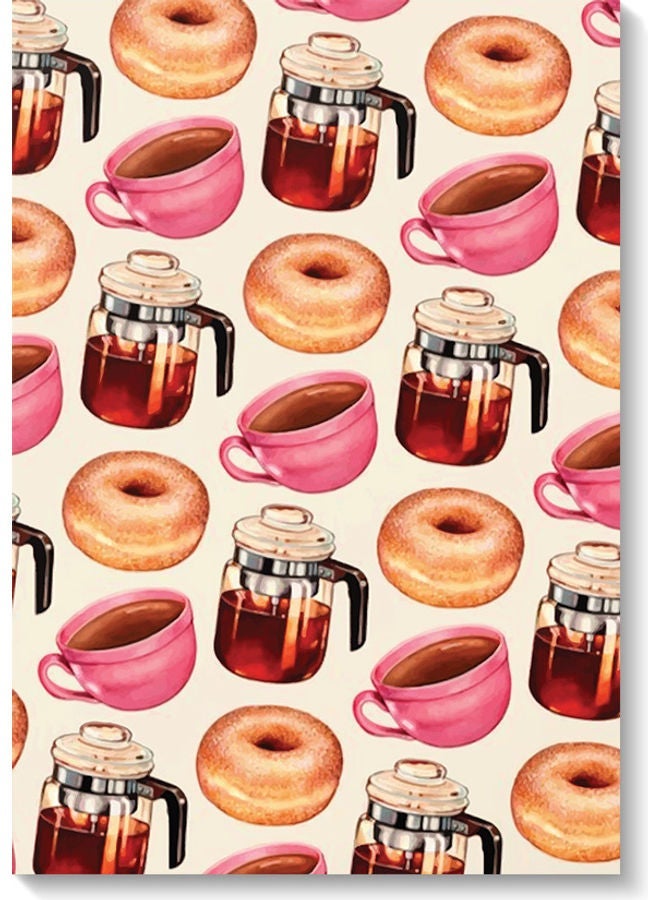 RYN Donuts and Coffee Lovers Wall Art Painting Multicolour 40x60cm - Image 1