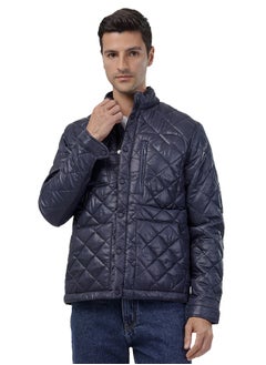 Men's Waterproof Jacket - Fiber Lined - Navy Blue