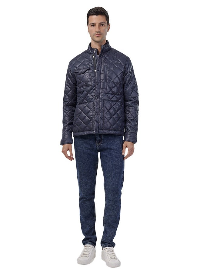 clever - Men's Waterproof Jacket - Fiber Lined - Navy Blue - Image 1
