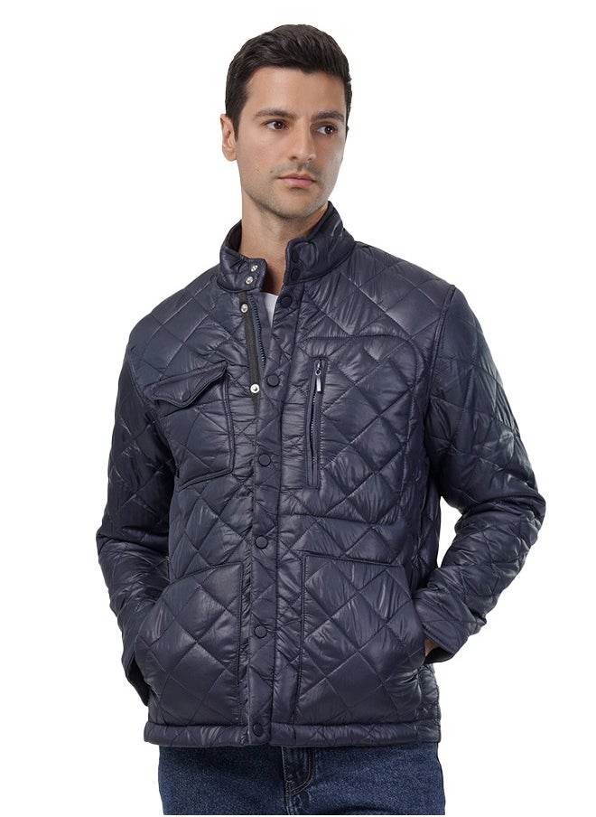 clever - Men's Waterproof Jacket - Fiber Lined - Navy Blue - Image 1