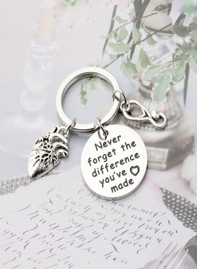 ميوسبارك ميدالية مفاتيح MYOSPARK لأطباء القلب، هدية تذكارية لأطباء القلب، لا تنسَ أبدًا الفرق الذي أحدثته، هدية للتقاعد (ميدالية مفاتيح تشريحية لأطباء القلب) - Image 3