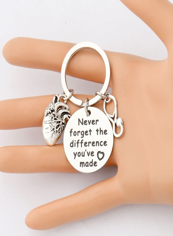 ميوسبارك ميدالية مفاتيح MYOSPARK لأطباء القلب، هدية تذكارية لأطباء القلب، لا تنسَ أبدًا الفرق الذي أحدثته، هدية للتقاعد (ميدالية مفاتيح تشريحية لأطباء القلب) - Image 4