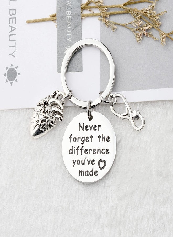 ميوسبارك ميدالية مفاتيح MYOSPARK لأطباء القلب، هدية تذكارية لأطباء القلب، لا تنسَ أبدًا الفرق الذي أحدثته، هدية للتقاعد (ميدالية مفاتيح تشريحية لأطباء القلب) - Image 2