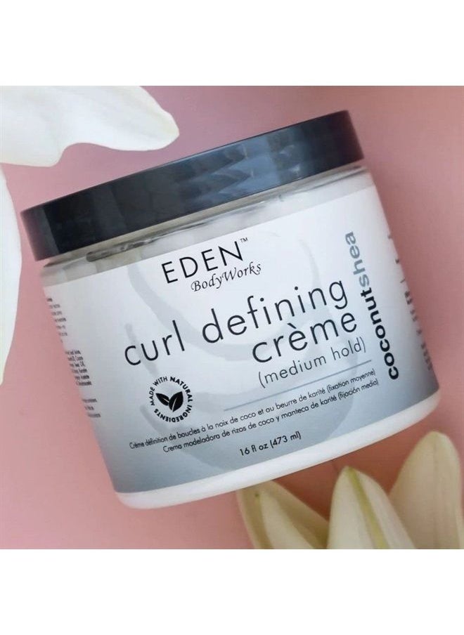 eden bodyworks - Coconut Shea Curl Defining Creme |16 oz | Moisturize Protect Against Humidity, Add Shine - Packaging May Vary - Image 1