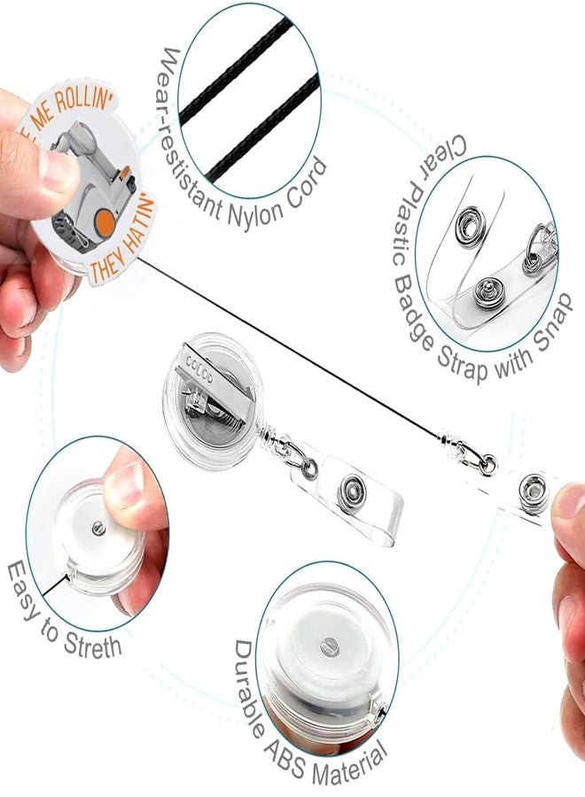 963RW Nurse Badge Reel Retractable ID with Clip, Funny Medical Cart Badge Holder for MD RN LPN Nurses Medical Assistants - Image 4