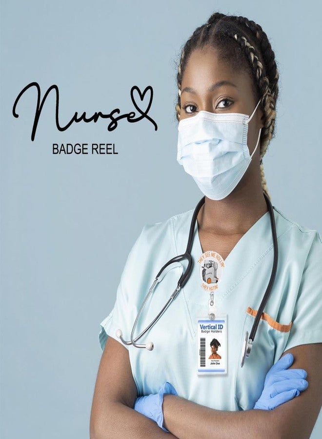 963RW Nurse Badge Reel Retractable ID with Clip, Funny Medical Cart Badge Holder for MD RN LPN Nurses Medical Assistants - Image 5