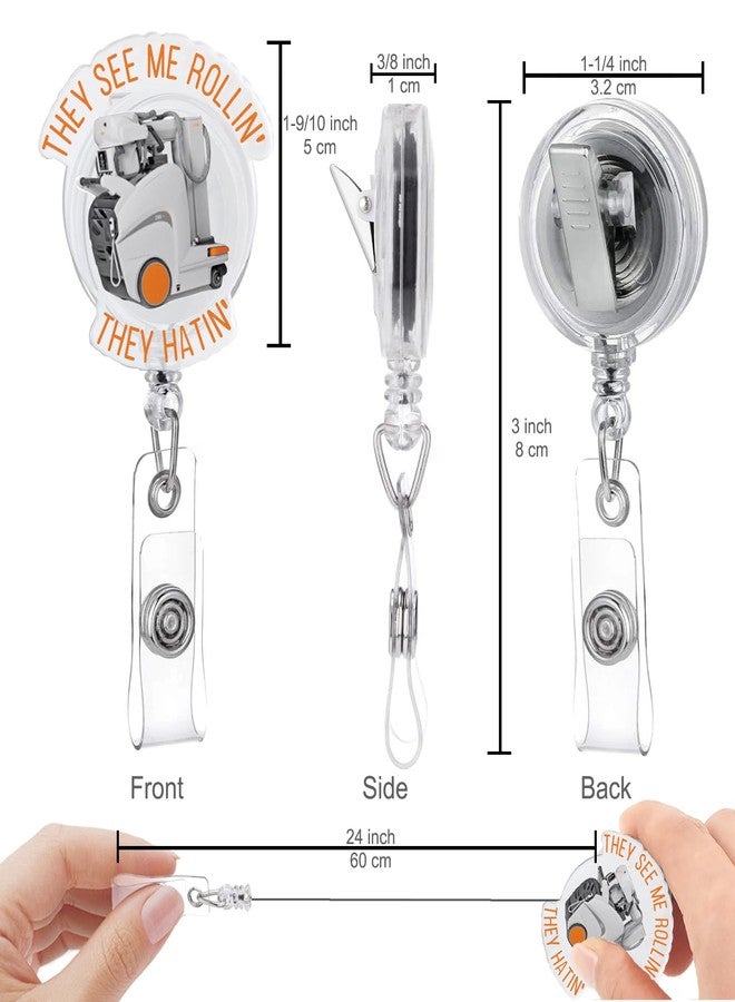 963RW Nurse Badge Reel Retractable ID with Clip, Funny Medical Cart Badge Holder for MD RN LPN Nurses Medical Assistants - Image 2