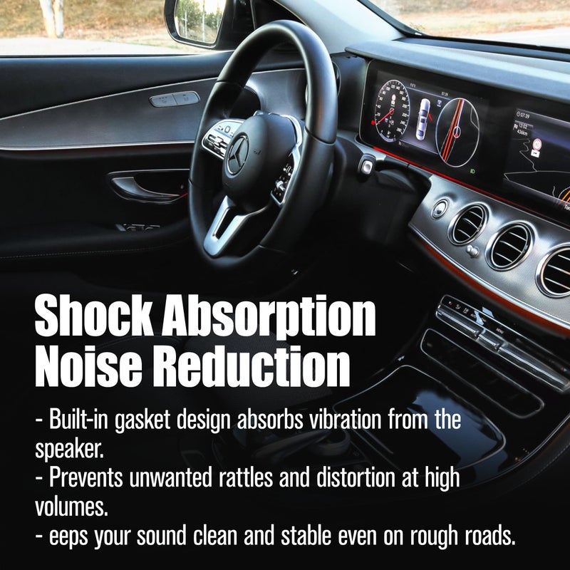 KH866 1 Pair Car Audio Speaker A-Column Tweeter Mounting Brackets, Pods Mounts with Plastic Gasket Washer, White Mounting Brackets for 2 Inch & 3.5 8 Speakers - Image 3