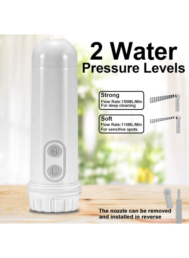 Meetion Portable Bidet - Mini Foldable Handheld Personal Travel Bidet with 2 Pressure Options Electric Sprayer Toilet for Personal Hygiene Cleaning/Soothing Postpartum Care/Perineal & Hemmoroid Treatment (White) - Image 2