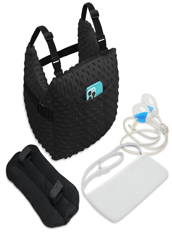 Zomaple Mastectomy Recovery Pillow + Strap, Seat Belt Cover & Shower Lanyard - Post-Op Essentials, Breast Augmentation/Reduction & Mastectomy Recovery Supplies - Washable Cover for Comfort & Support - Image 1