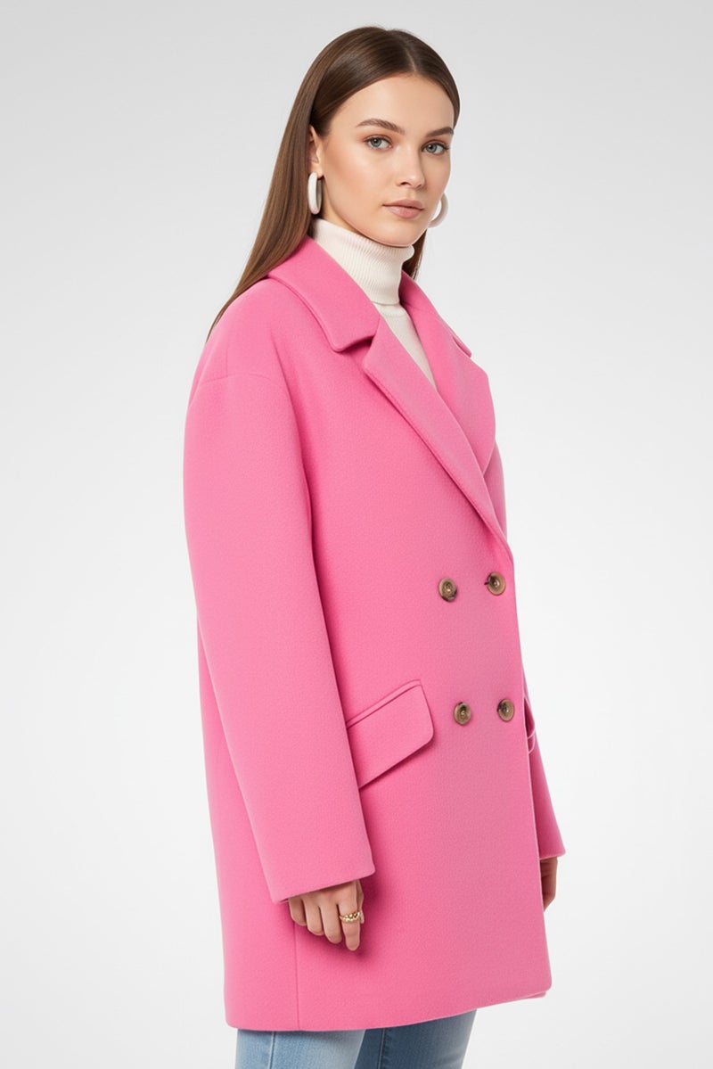 PINKO Women Plain Trench Coat, Pink - Image 3
