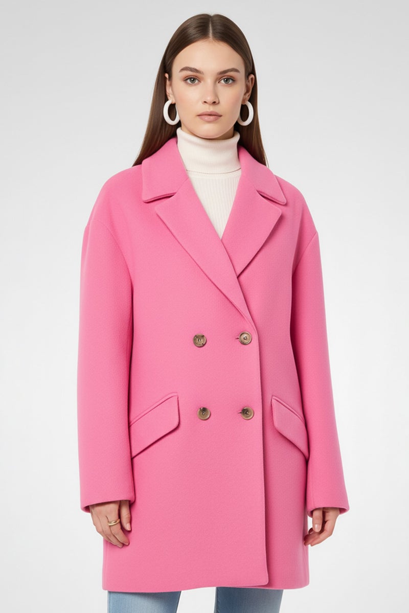 PINKO Women Plain Trench Coat, Pink - Image 2