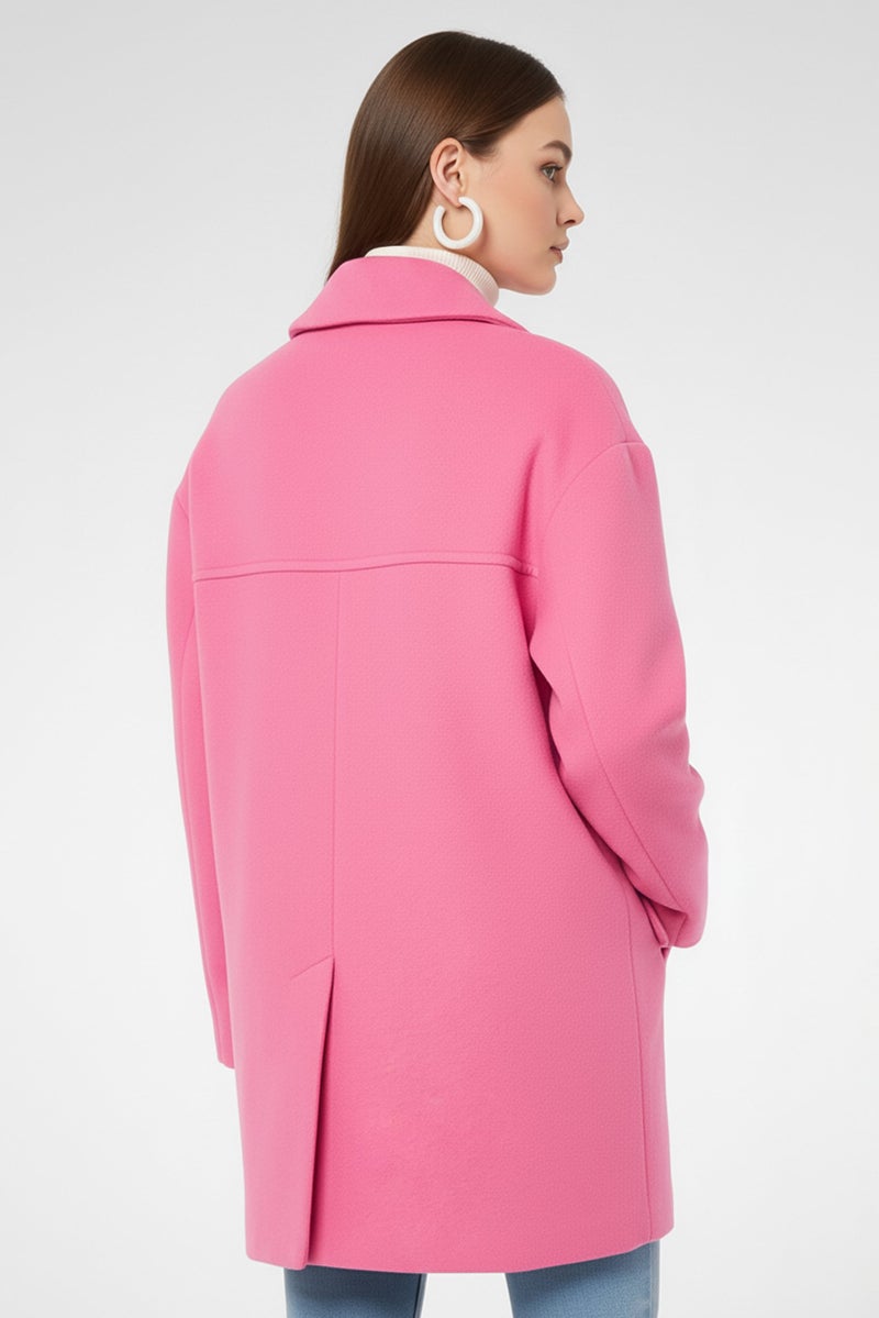 PINKO Women Plain Trench Coat, Pink - Image 4