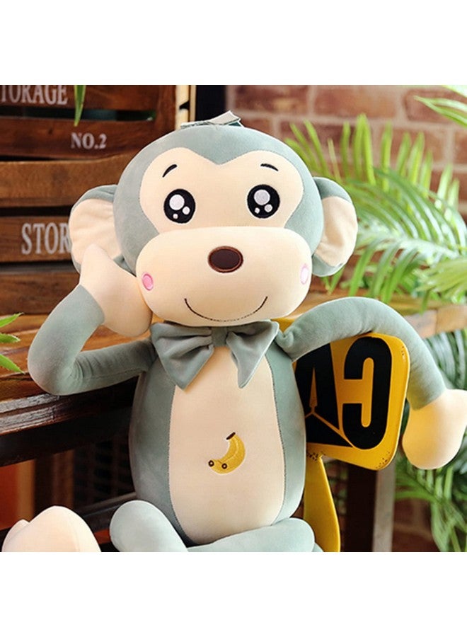 Tickles Monkey Soft Stuffed Plush Animal Toy For Kids Boys & Girls Birthday Gifts (Color: Green Size: 35 Cm) - Image 3
