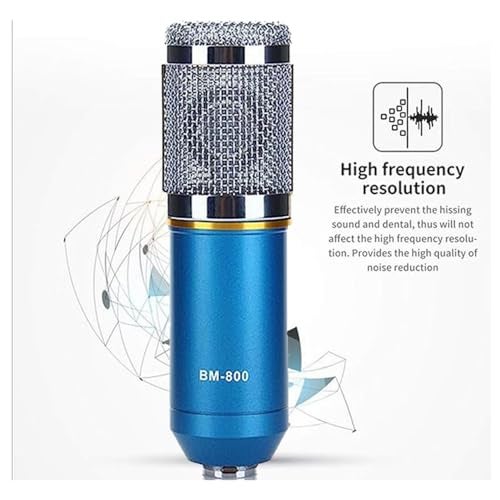 SOUVENIR BM-800 Professional Condenser Studio Microphone for Studio Recording, Broadcasting, Interview, Podcast and Video Gaming Audio Equipment (Blue) - Image 3